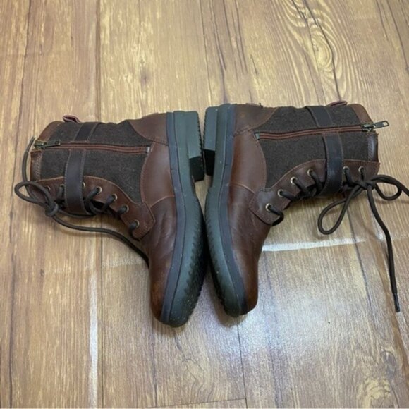 UGG Kesey Waterproof Brown Leather Lace Up Winter Boots Women Size 7.5 - Picture 4 of 10